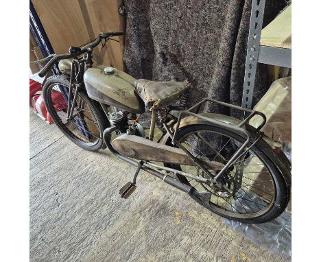 A Vintage Motobecane French motorcycle.