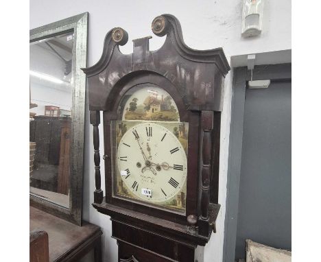 A 19th-century 8-day longcase grandfather clock signed T. Keightley, Hinkley