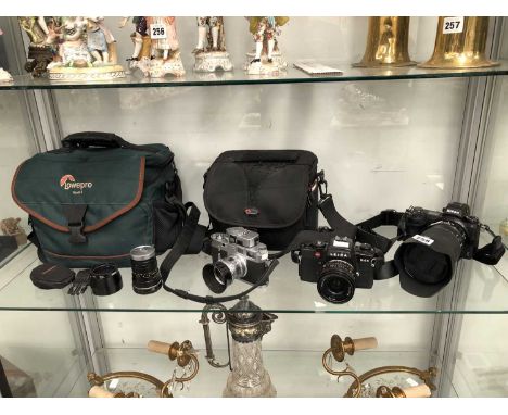 Cameras. Nikon Z6II, Lens 24-120/4 S, Leica R4s, Leica Meter MR, further lenses, bags, etc.