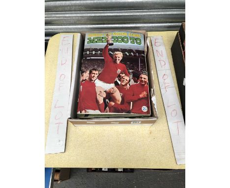 Ephemera - Soccer stars picture stamp albums, sky blue, Leeds United, Port Vale, Typhoo Tea signed football player cards etc