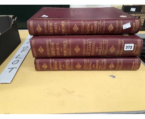 British sports and sportsmen, three books, racing and coursing, part 1 and 2 and big game hunting and angling 
