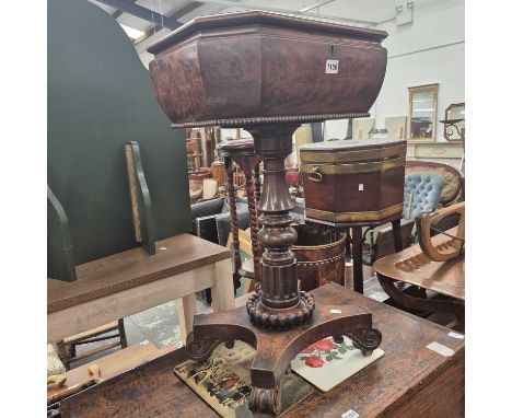 A 19th century mahogany teapoy table