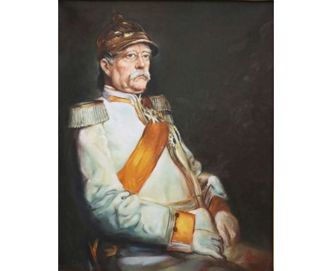 Unbekannter Künstler (XX), Franz Seraph VON LENBACH (1836-1904) nach, Otto Fürst Bismarck (1890), Öl auf Leinwand, re.u. sign