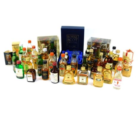 Various alcohol miniatures, to include Hennessy Cognac, Glengoyne Single Malt Whisky, Martel Cognac, Old Bushmills Irish Whis