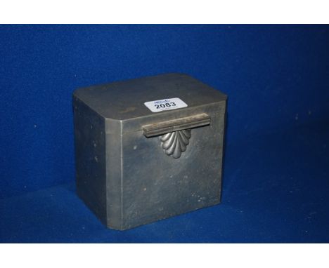 An Art Deco beaten Pewter Tea Caddy.