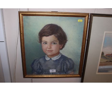Portrait of a young girl dated 1959