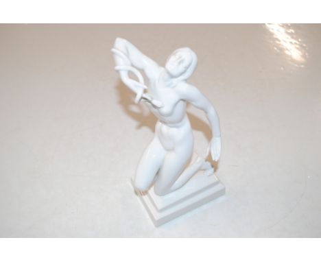 A Herend porcelain Art Deco style figure 'The Death of Cleopatra'