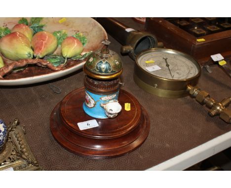 A 19th Century French Sevres style table bell / inkwell
