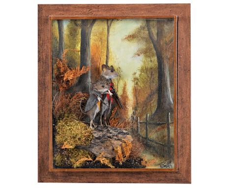 Taxidermy: Anthropomorphic Gamekeeper Mouse and Son, circa 2021, by A.J. Armitstead, Taxidermist &amp; Naturalist, Darlington