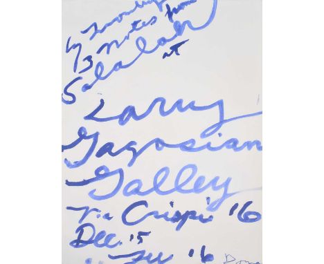 Produced in 2008, in conjunction with Cy Twombly: Three Notes from Salalah at Gagosian Gallery, Rome, offset lithograph print