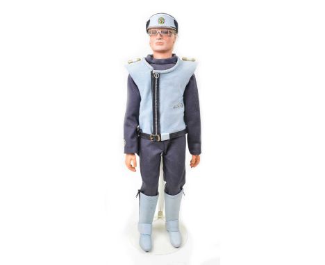 Captain Blue replica puppet model from the Gerry Anderson Supermarionation TV show 'Captain Scarlet'. The resin model is take