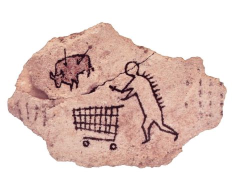 Postcard, 2018, originally sold by the British Museum but out of stock as of 8/9/2018, offset lithograph on shaped wood board