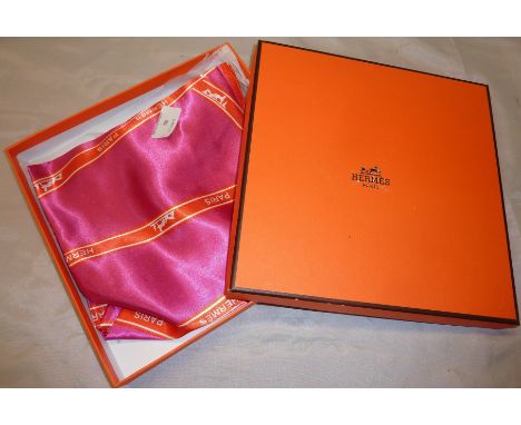 Boxed Hermes Paris silk scarf  