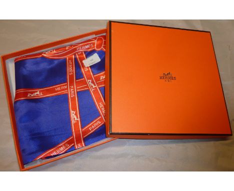 Boxed Hermes Paris silk scarf  