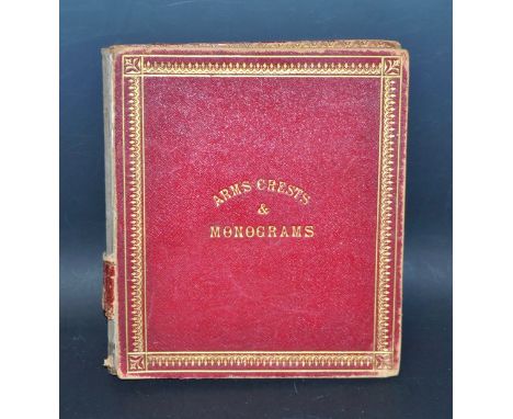 A Victorian album of Crests & Monograms, printed by Cowells Anastatic Press, Ipswich [c.1830], with 25 pages of architectural