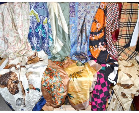 Lady's accessories - silk scarves including Liberty (4) ; others, Aquascutum, Burberry, Holland and Holland, Richard Allan; C