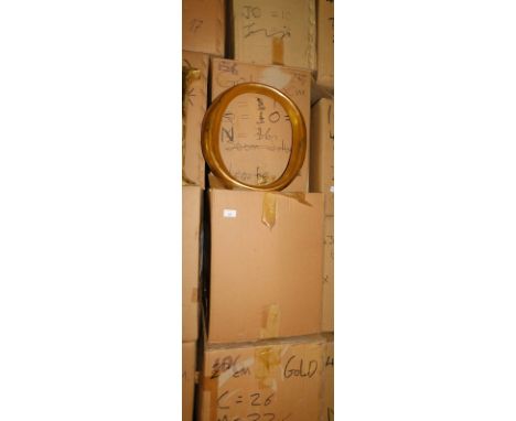 A group of gold coloured carved wooden letters, to include N, J, M, B, each 43cm high. (6 boxes) Note: VAT is payable on the 