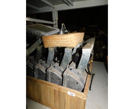 A quantity of Alfa projector lights, various other lighting, etc., contained in two wooden boxes.  Note: VAT is payable on th