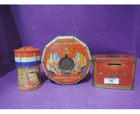 A selection of vintage coronation tins