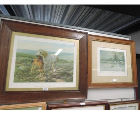 Two vintage horse themed prints