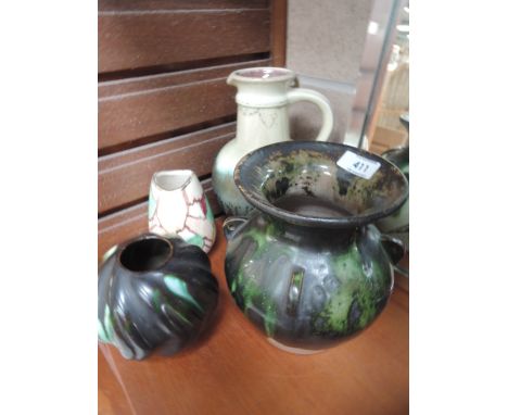 A selection of vintage Dutch style ceramics including West German 
