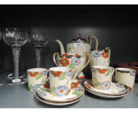 A vintage hand decorated tea set 