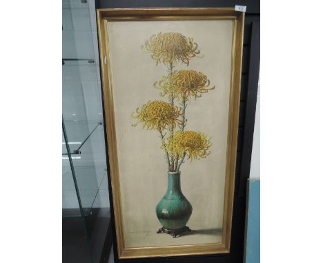 A vintage print on board after Tretchikoff still life