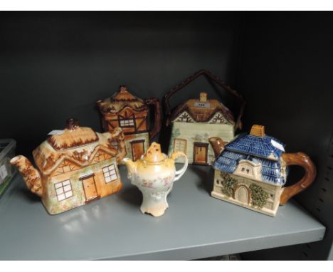 A selection of vintage cottage ware ceramics and teapots