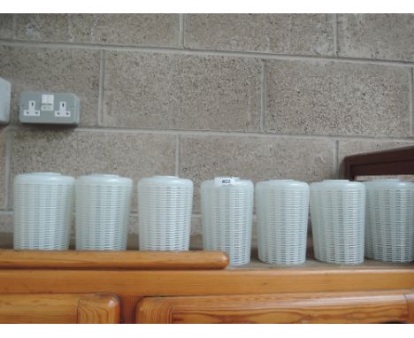 A selection of vintage light shades