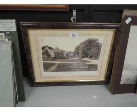 A vintage photographic print depicting Over Kellet village green 1918