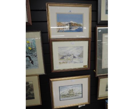 A selection of vintage watercolours after JEv