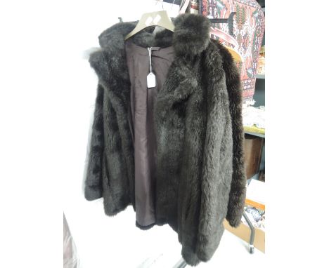 Two vintage fur style ladies coats