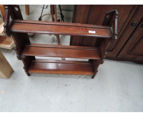 A Victorian mahogany wall shelf