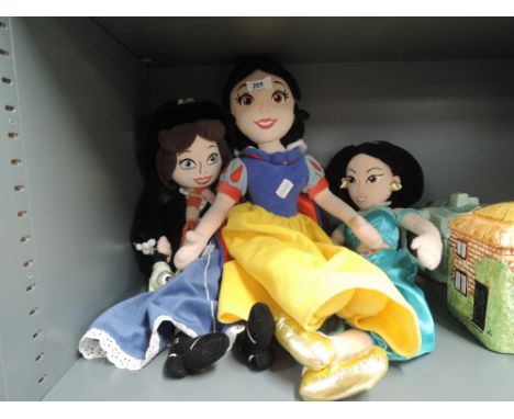 A selection of vintage childrens cuddly dolls by Disney