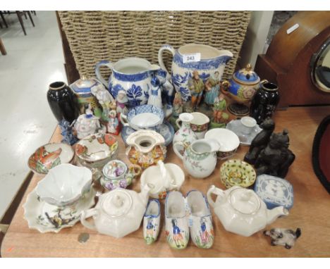 A selection of vintage curios and figures