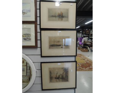 A selection of vintage over inked prints after Henry G Walker