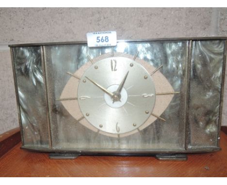 A vintage 70's design mantle clock by Metamex