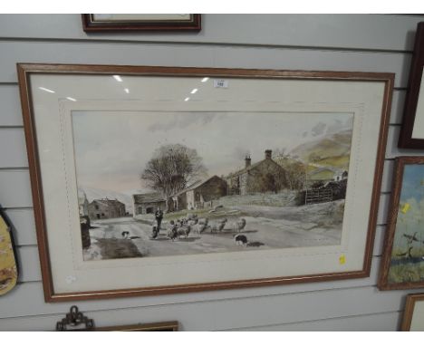 A vintage print after Alan Ingham depicting sheep dog