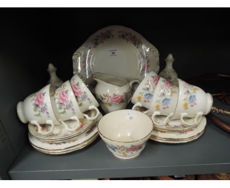 A vintage part tea service by Crown Trent