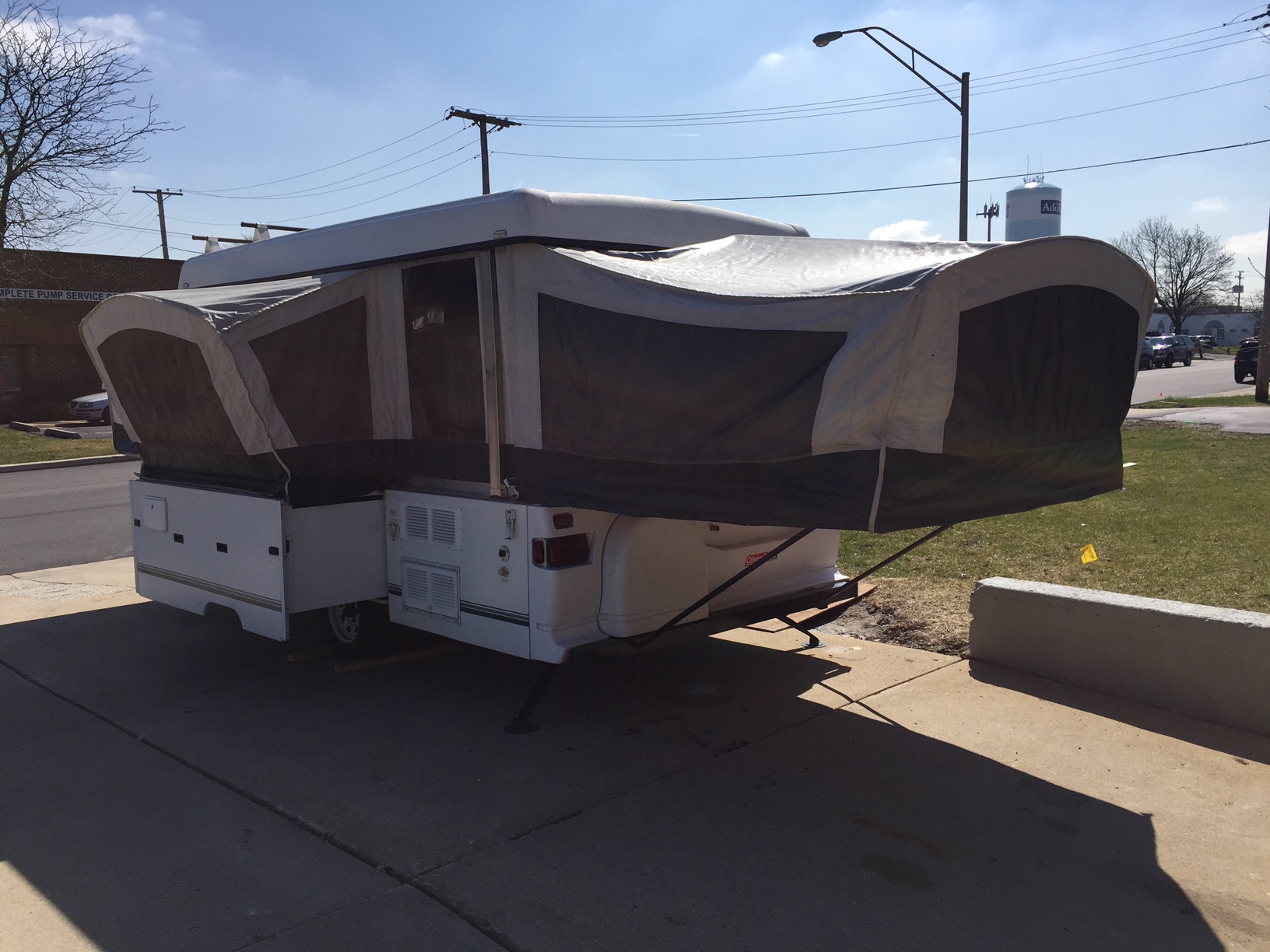 1998 COLEMAN BAYSIDE S/A POPUP CAMPER VIN 4CP678H12W7239116, HEAT, A/C, TABLE SIZE SIDE SLIDE O