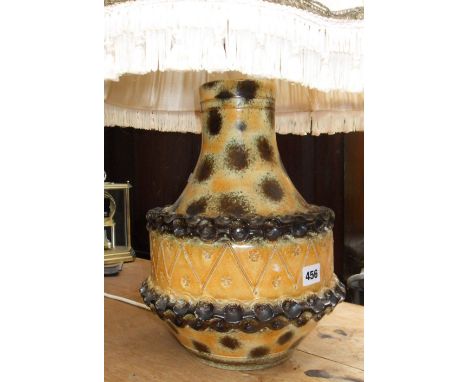 Retro large ceramic lamp base with shade