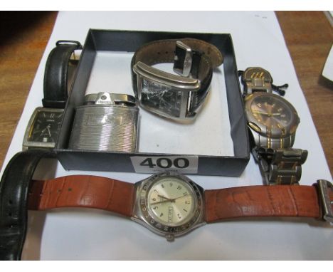 Four watches and a lighter