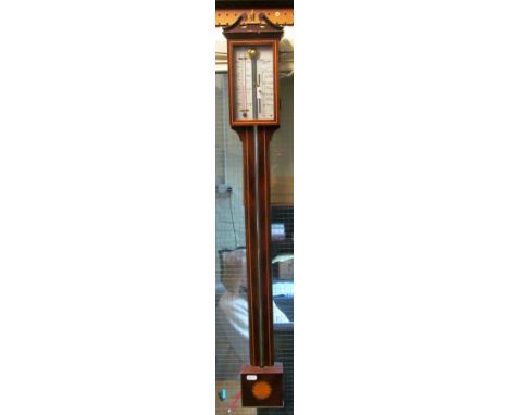 A reproduction inlaid barometer/thermometer