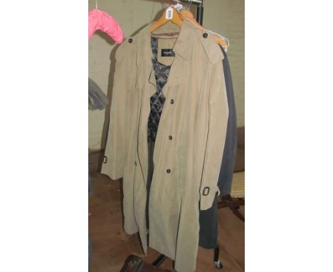 A Bugatti gent's raincoat size medium and camel coloured gent's coat