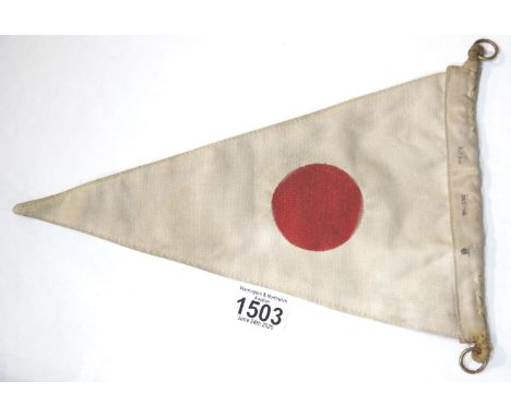 German Third Reich style Japanese Diplomat pennant, bearing stamps Berlin and 1936, L: 31 cm. P&amp;P Group 1 (£14+VAT for th