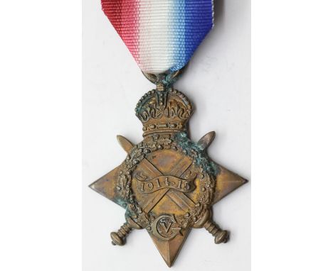 British WWI 1914-15 Star to 40031 GNR A G L Brown RGA. P&amp;P Group 1 (£14+VAT for the first lot and £1+VAT for subsequent l