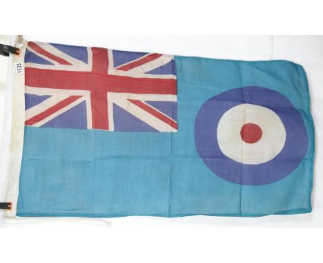 British WWII style RAF flag bearing AM stamp, 95 x 54 cm. P&amp;P Group 1 (£14+VAT for the first lot and £1+VAT for subsequen