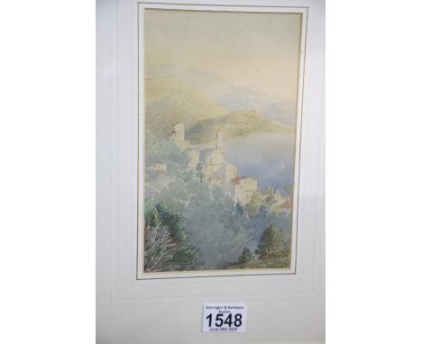 Watercolour of Rocks and Sea signed bottom left AS to No 2 a.c. Squadron RAF Squadron formation 2nd Sqdn. 25th Anniversary si