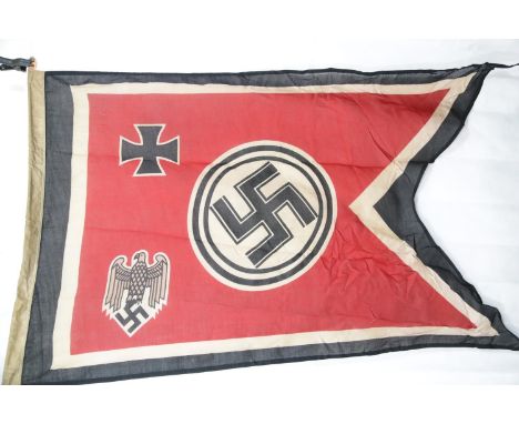 German WWII style flag, 145 x 87 cm. P&amp;P Group 1 (£14+VAT for the first lot and £1+VAT for subsequent lots) 