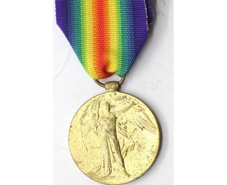 British WWI Victory medal to 332077 PTE D Robertson HLI. Robertson was killed in action 10.01.1918 aged 20. P&amp;P Group 1 (